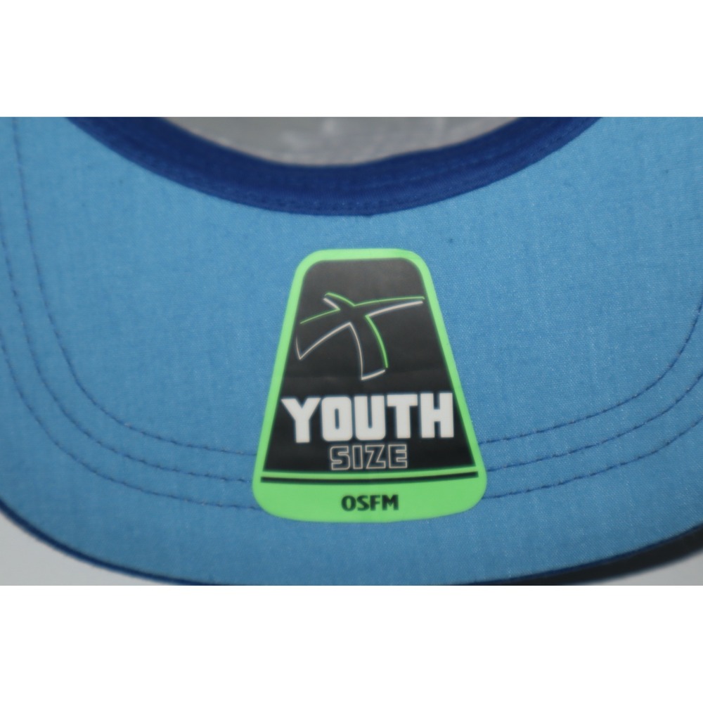 Dog Man YOUTH Snapback Hat Blue Do Good Graphic Baseball Cap OSFM NEW - Picture 7 of 9